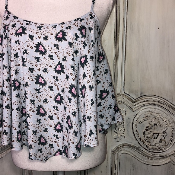 Millibon 100% Viscose Spaghetti Strap Swing Crop Top Size M - Picture 3 of 8